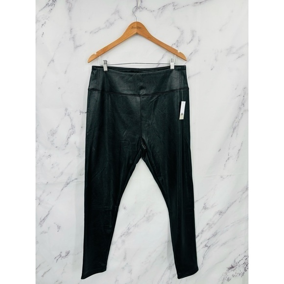 BP. Faux Leather Leggings Stretch High Waisted Pleather Pants - Picture 3 of 8